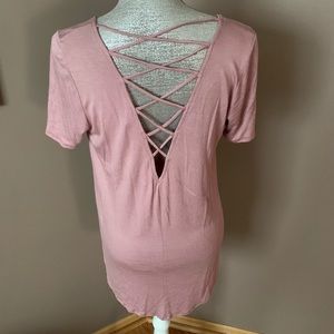 Mauve Cross Back Shirt